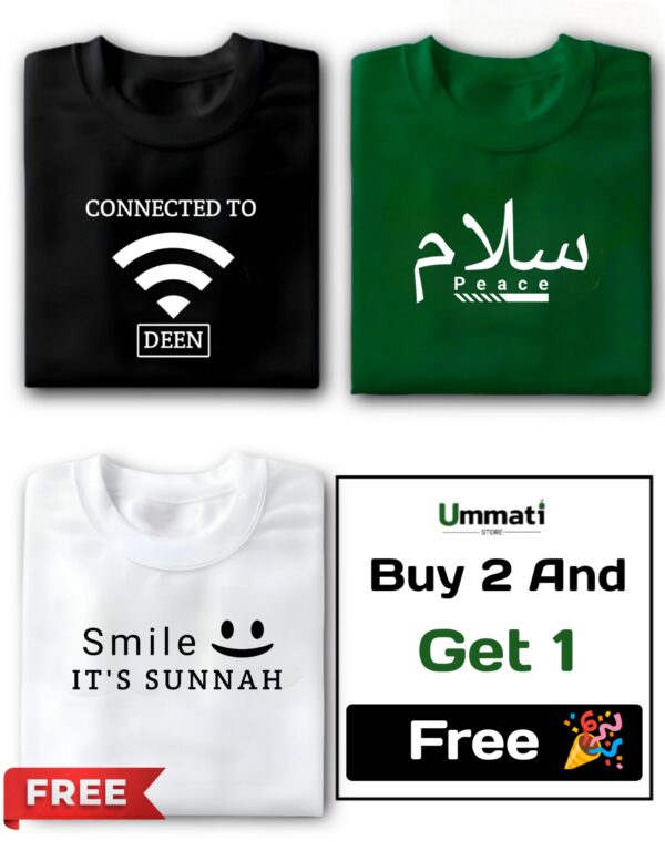 Connected, Islam & Smile, Half Sleeve Regular Fit T-Shirt