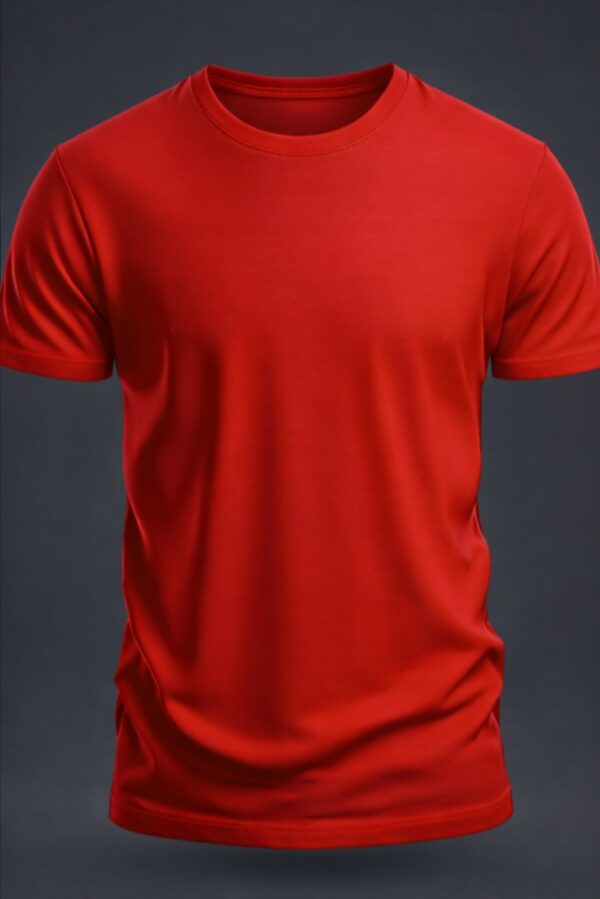 Red Plain Half Sleeve T-Shirt