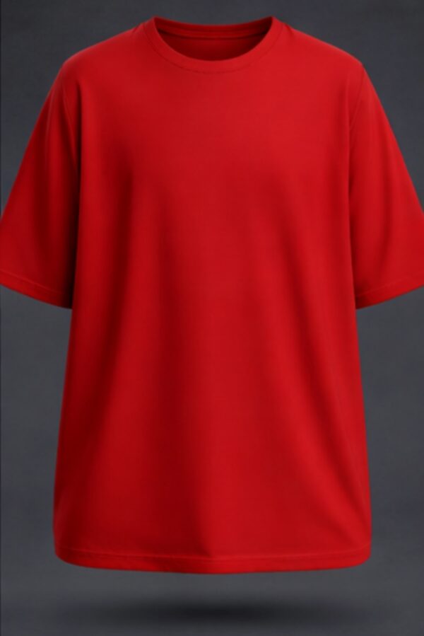 Red Plain Unisex Oversized Classic T-Shirt