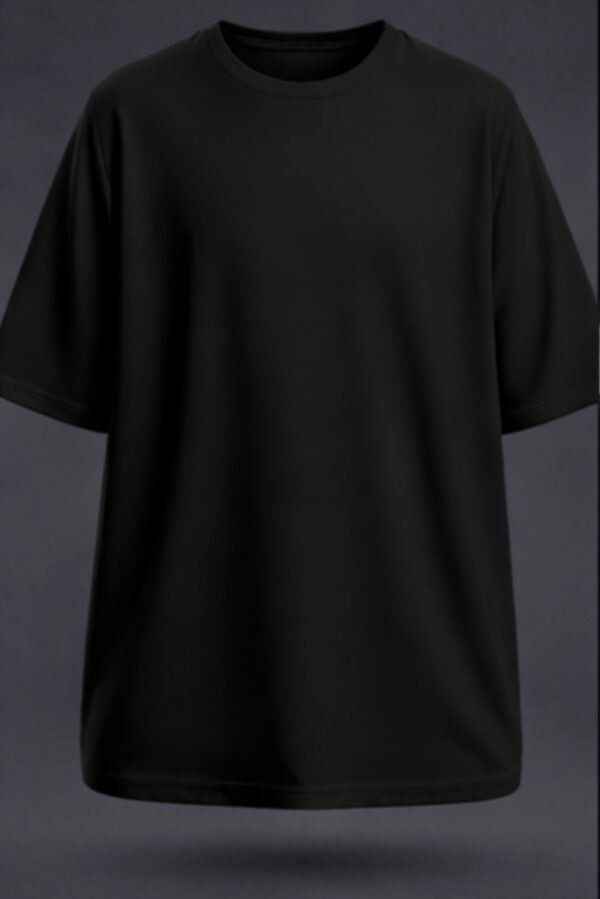 Black Plain Unisex Oversized Classic T-Shirt