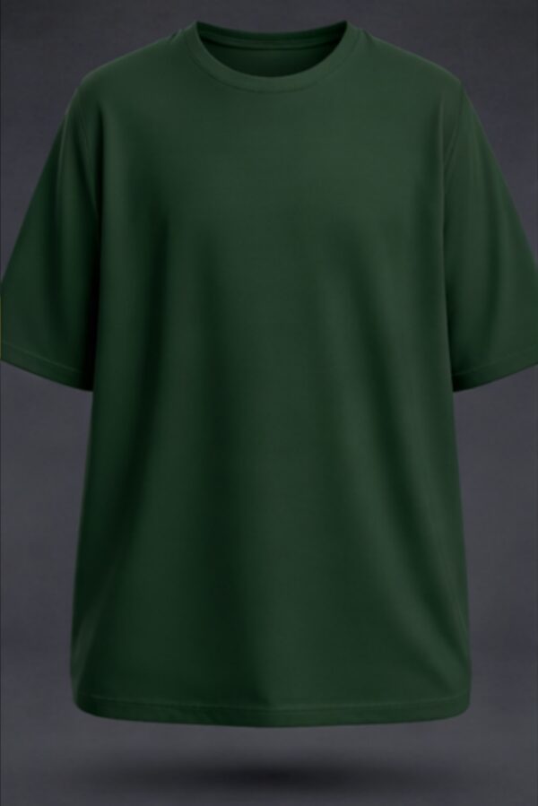 Bottle Green Plain Unisex Oversized Classic T-Shirt
