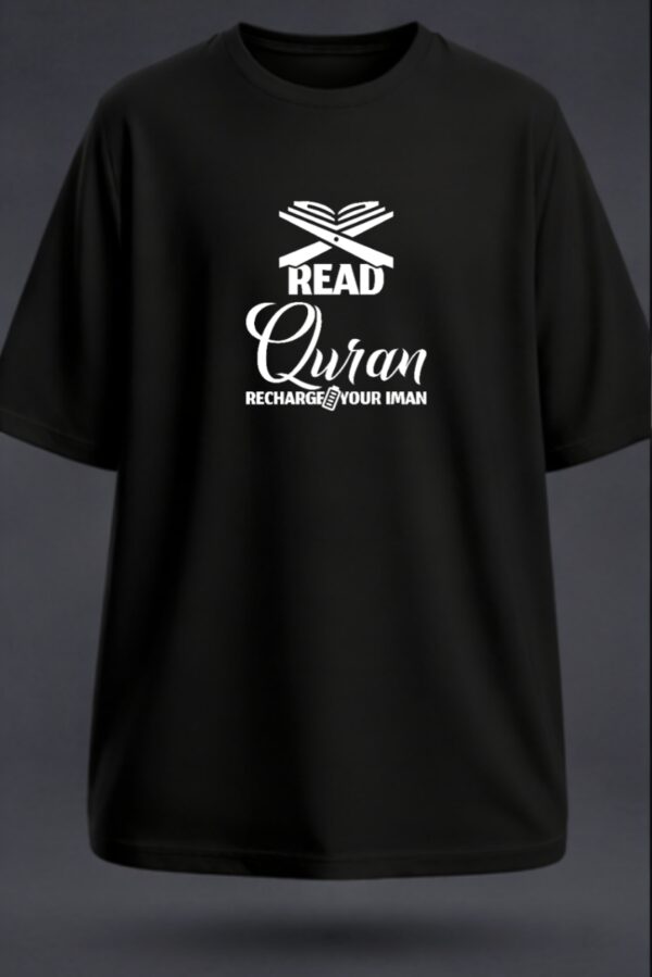 Read Quran Recharge Your Iman, Unisex Oversized Classic T-Shirt